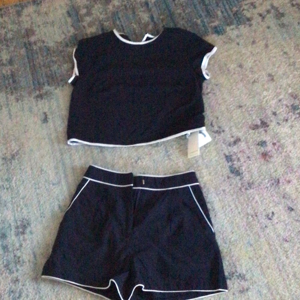 Commense Black and White Two-Piece Set girls